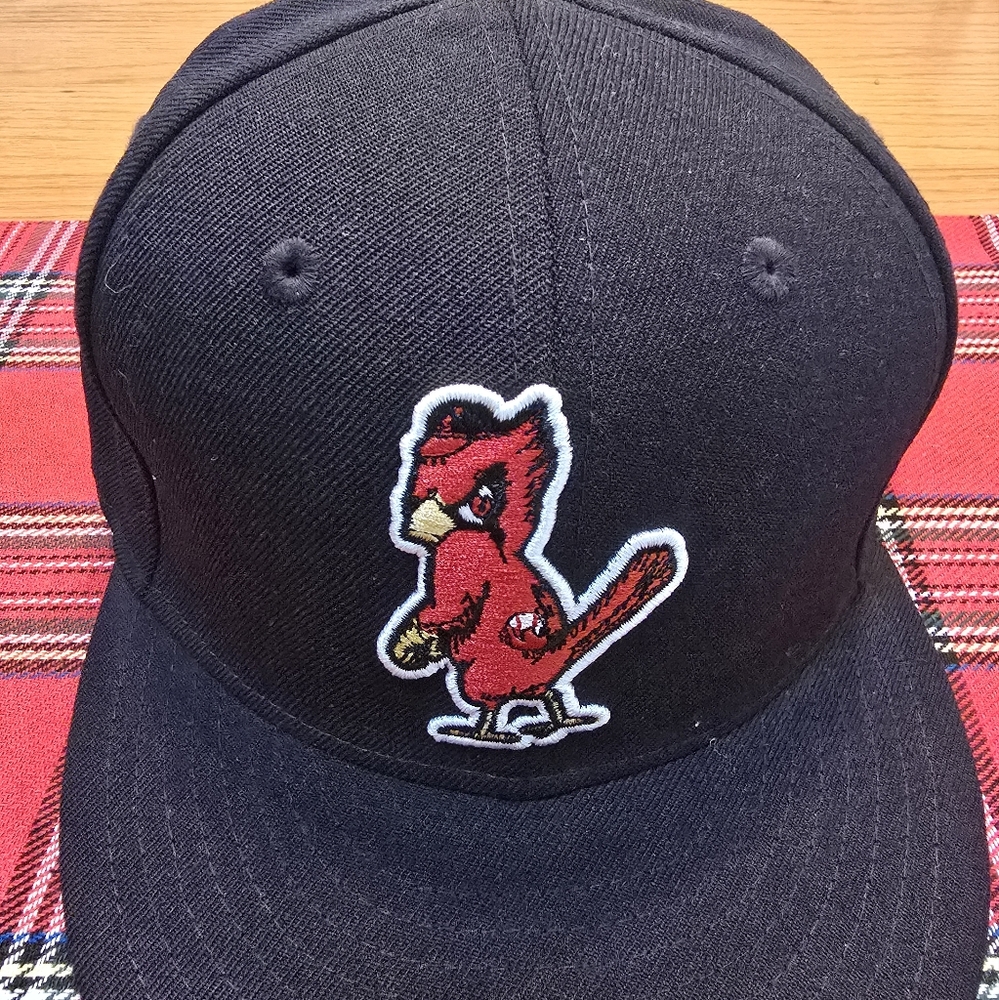 Black Baseball Cap with Red Cardinal Patch - Men Accessories